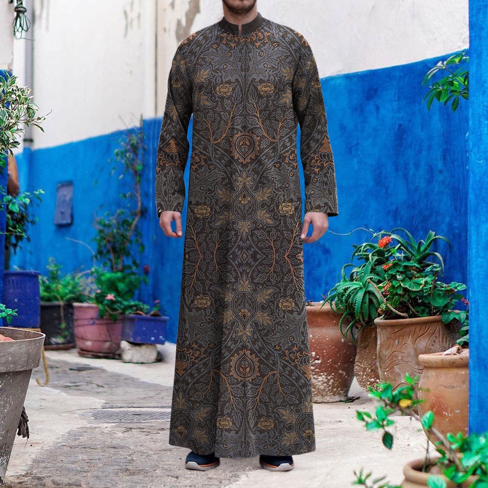 Áo Choàng Hồi Giáo Jubba Thobes Dubai Abaya Robes Ramadan Cho Nam