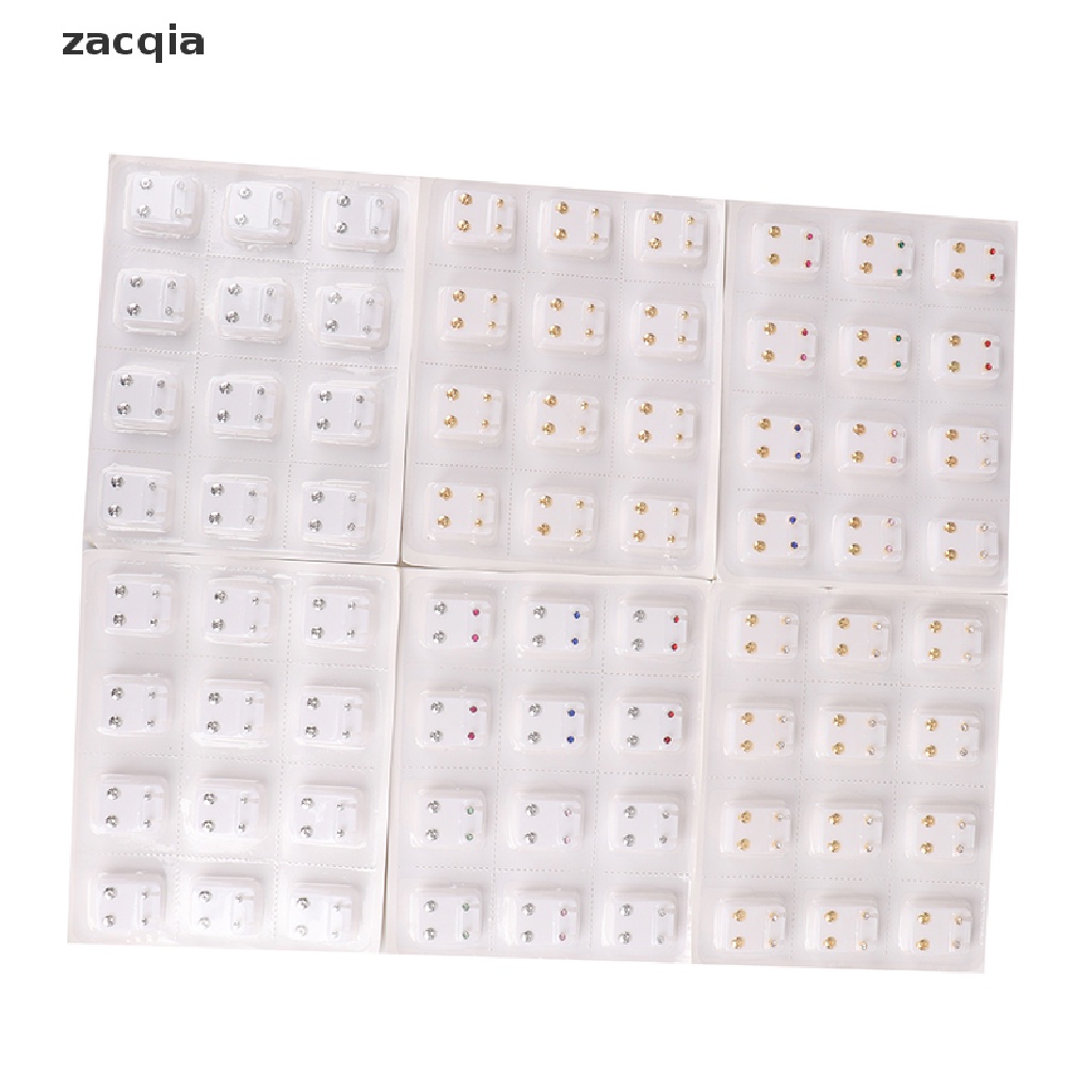 Set 24 Khuyên Tai Thép Không Gỉ Dùng Cho Y Tế