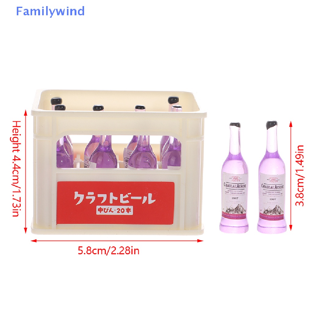 1 Bộ Bình Uống Rượu Mini Tỉ Lệ 1: 12 Dùng Trang Trí Nhà Búp Bê