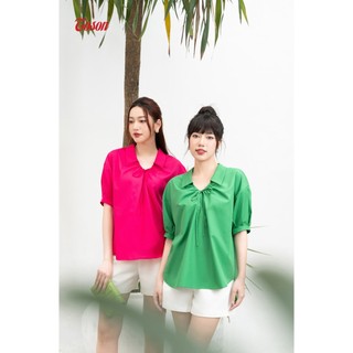 Áo thô xanh form rộng cá tính Toson 15087X93