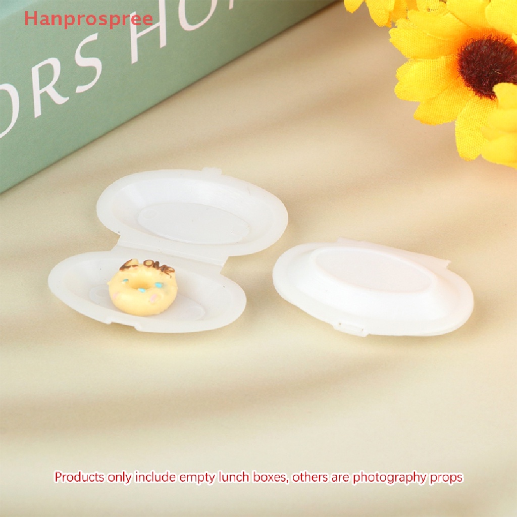 Bộ 2 Hộp Cơm Trưa Hình Oval Màu Trắng Dùng Một Lần Trang Trí Nhà Búp Bê 1: 12