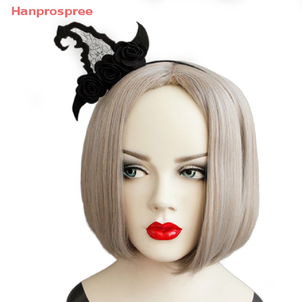 Hanprospree > Băng Đô Mũ Phù Thủy Màu Đen Phong Cách Gothic Cổ Điển Hóa Trang Tiệc Halloween