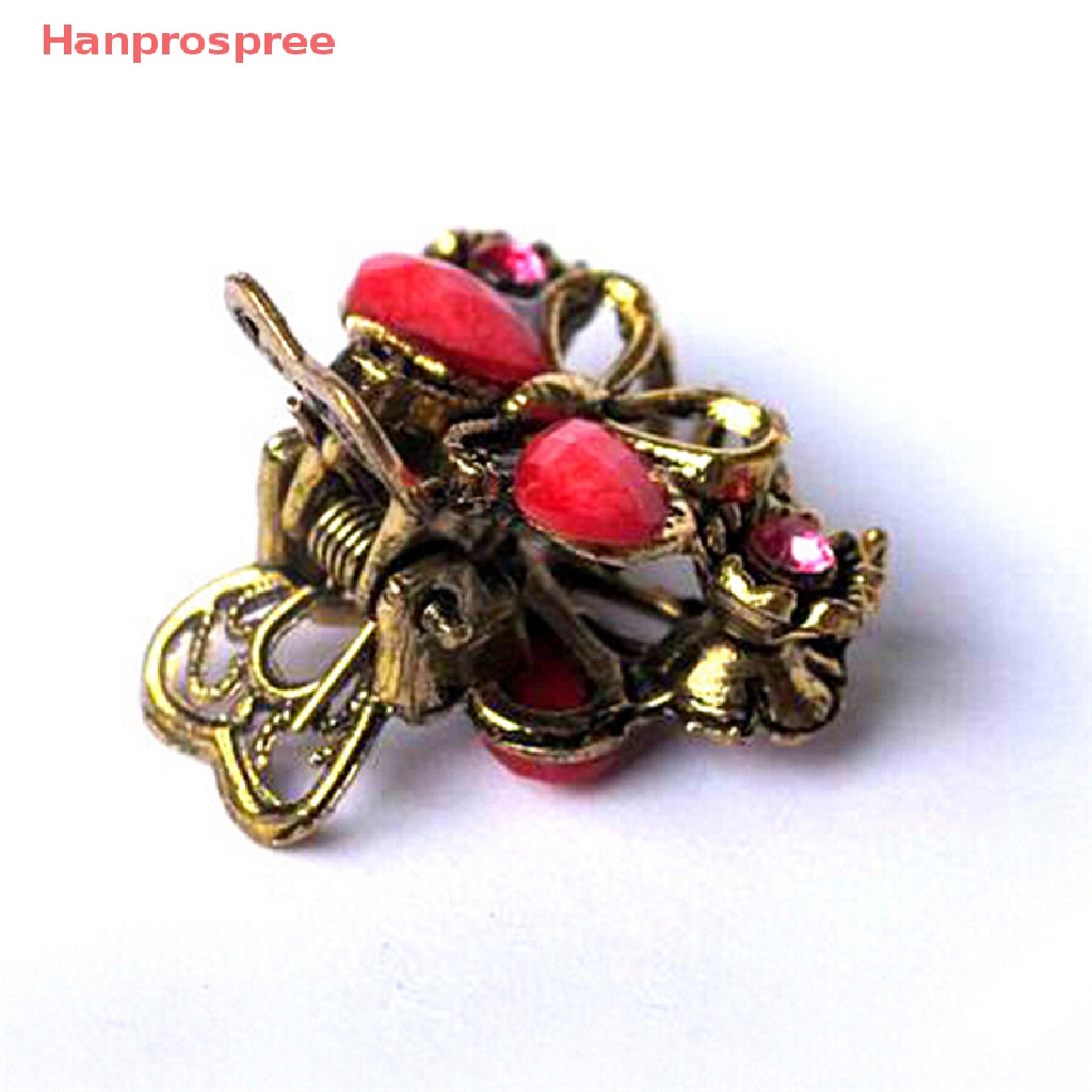 Kẹp Tóc Hình Bướm Mini Bằng Nhựa Resin Phong Cách Retro Thời Trang Cho Nữ