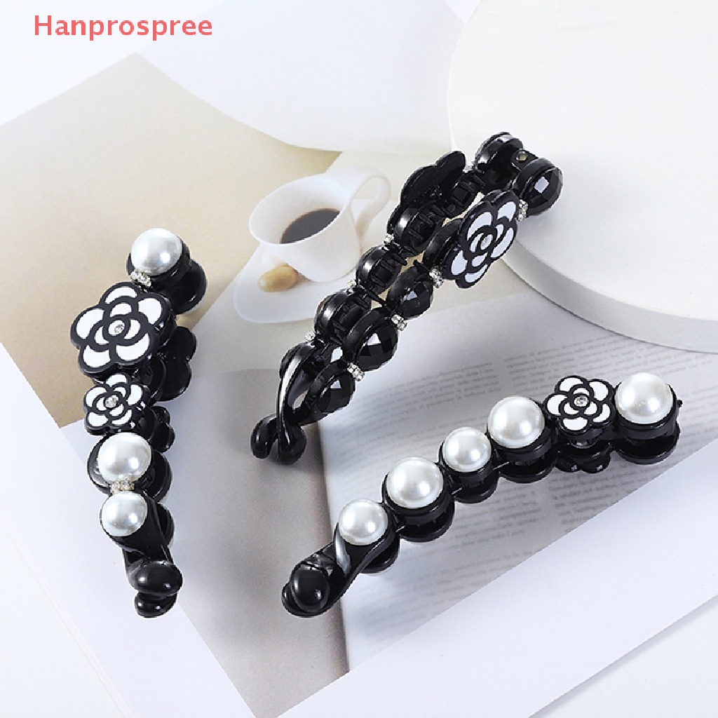 1 Kẹp Tóc Đính Hoa Trà Và Ngọc Trai Giả Thanh Lịch Cho Nữ