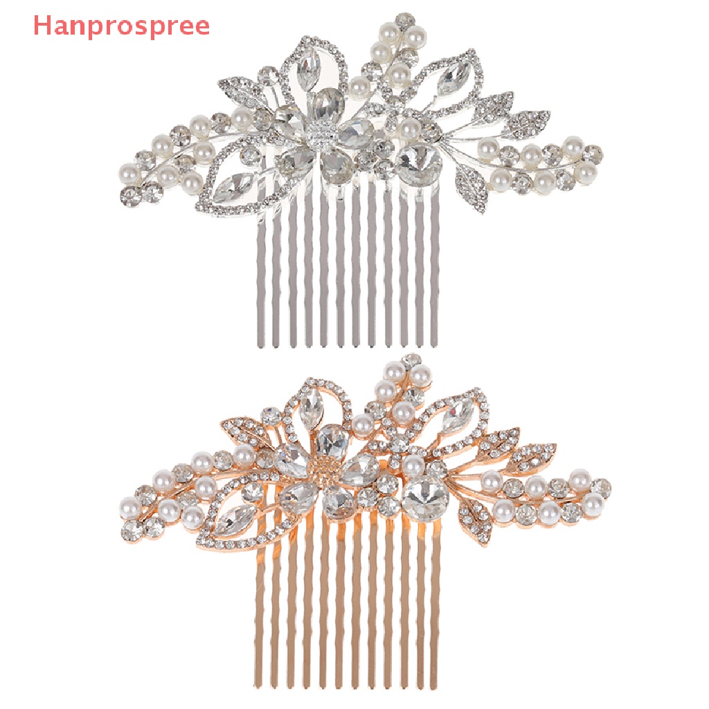 Lược Cài Tóc Đính Đá Pha Lê Phong Cách Vintage Cho Cô Dâu