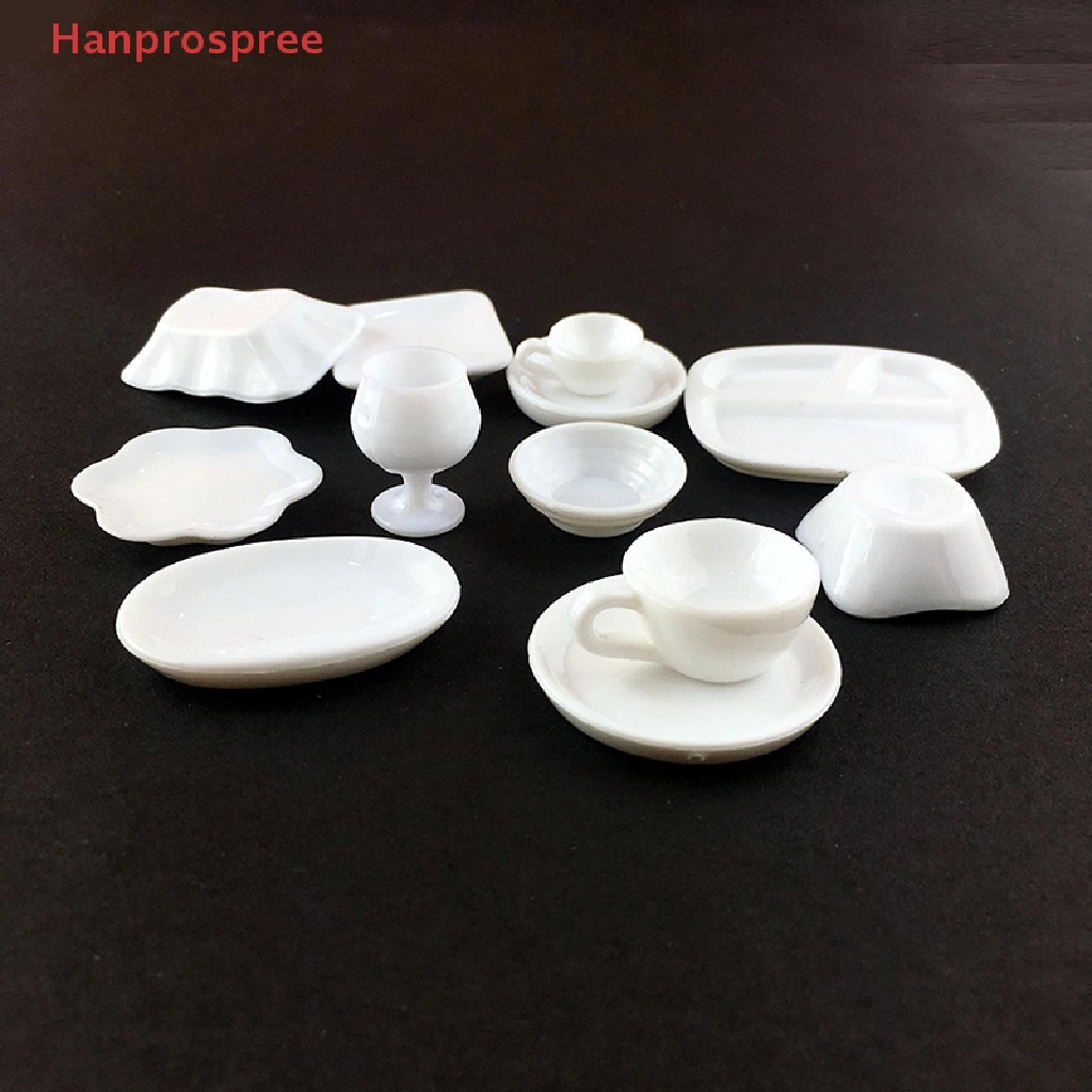 Set 12 Đĩa Trắng 1: 12 Dùng Để Trang Trí Nhà Búp Bê