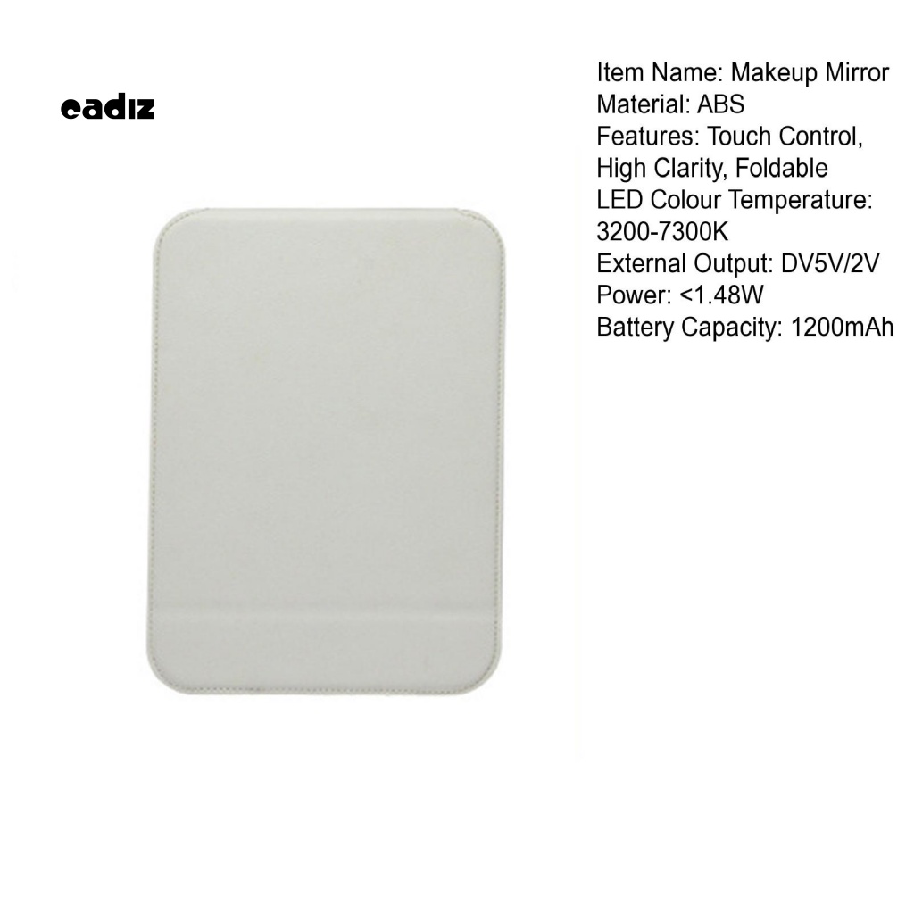 1 Bộ Gương Trang Điểm 1200mAh Có Đèn LED Có Thể Sạc Lại Tiện Dụng