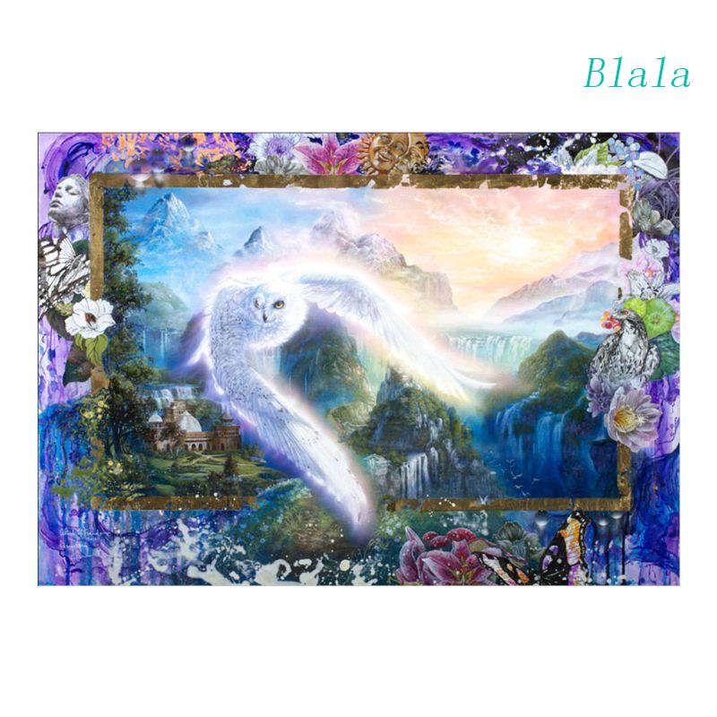 Tranh Thêu Chữ Thập Đính Đá Kim Cương 5D DIY Hình Vẽ Cú Mèo