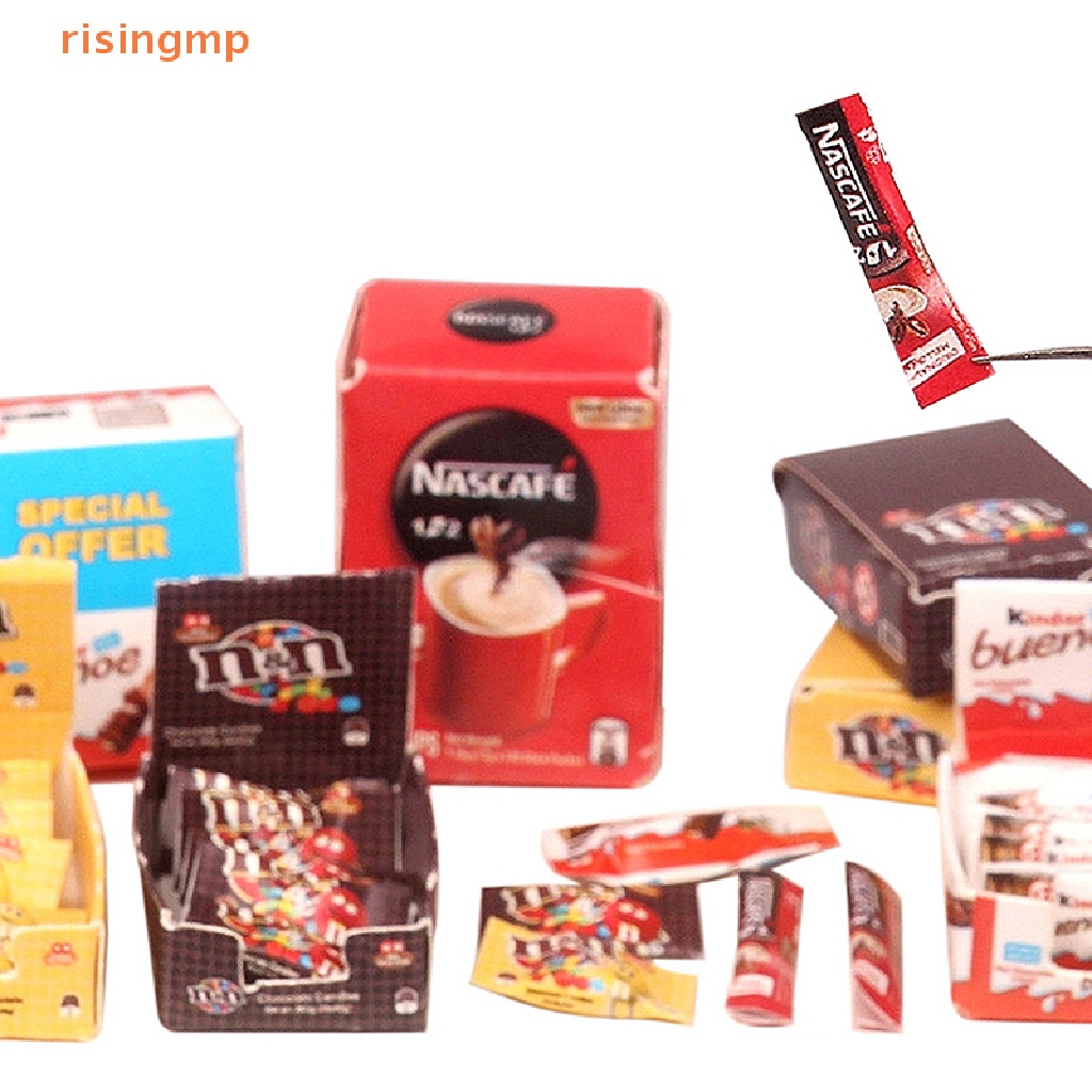 1 Bộ Tách Cà Phê / Bánh Kẹo / Thức Ăn Vặt Trang Trí Nhà Búp Bê 1: 12