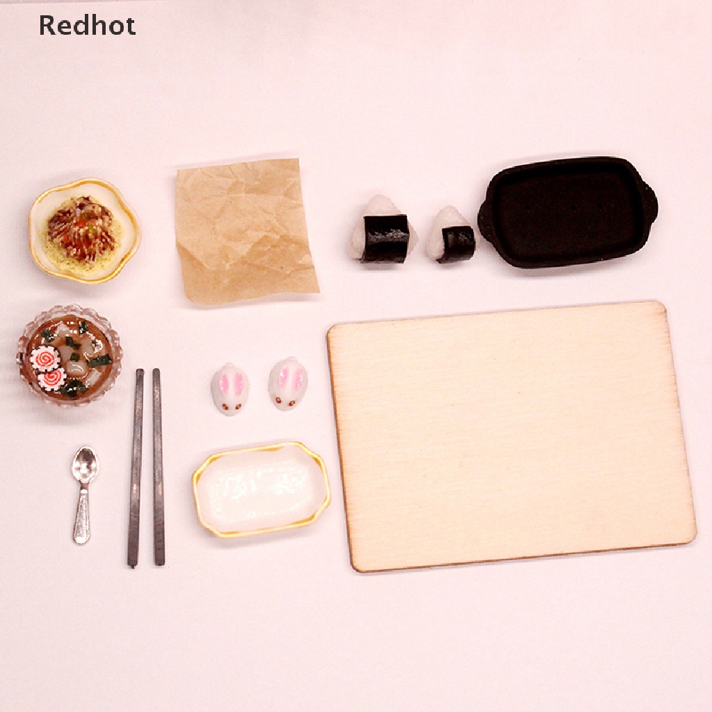 &lt; Redhot &gt; Bộ Đồ Ăn Sáng Trang Trí Nhà Búp Bê 1: 12