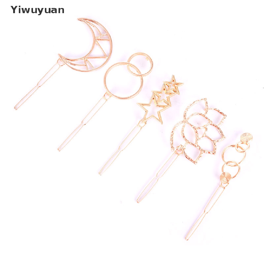 &lt; Yiwuyuan &gt; Kẹp Tóc Kim Loại Tạo Kiểu Tóc Hình Học Rỗng Sang Trọng Cho Nữ Đang Giảm Giá