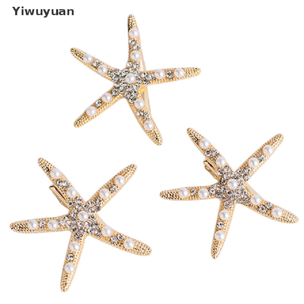 < Yiwuyuan > Kẹp Tóc Ngôi Sao Biển Tự Nhiên Thời Trang Bán Chạy Cho Nữ Đang Bán Hàng Tiện Lợi Dễ Sử Dụng