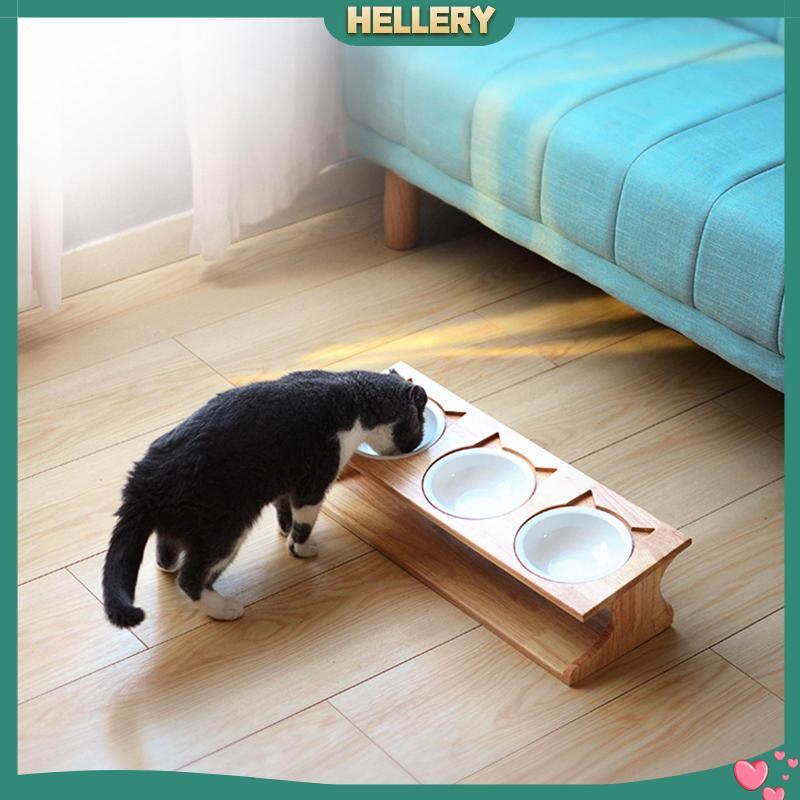 Bát Gỗ Đựng Thức Ăn Cho Mèo 3 Trong 1
