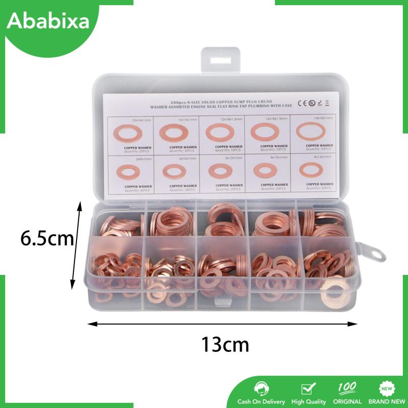 Set 200 Vòng Đệm Bằng Đồng Nhiều Kích Cỡ