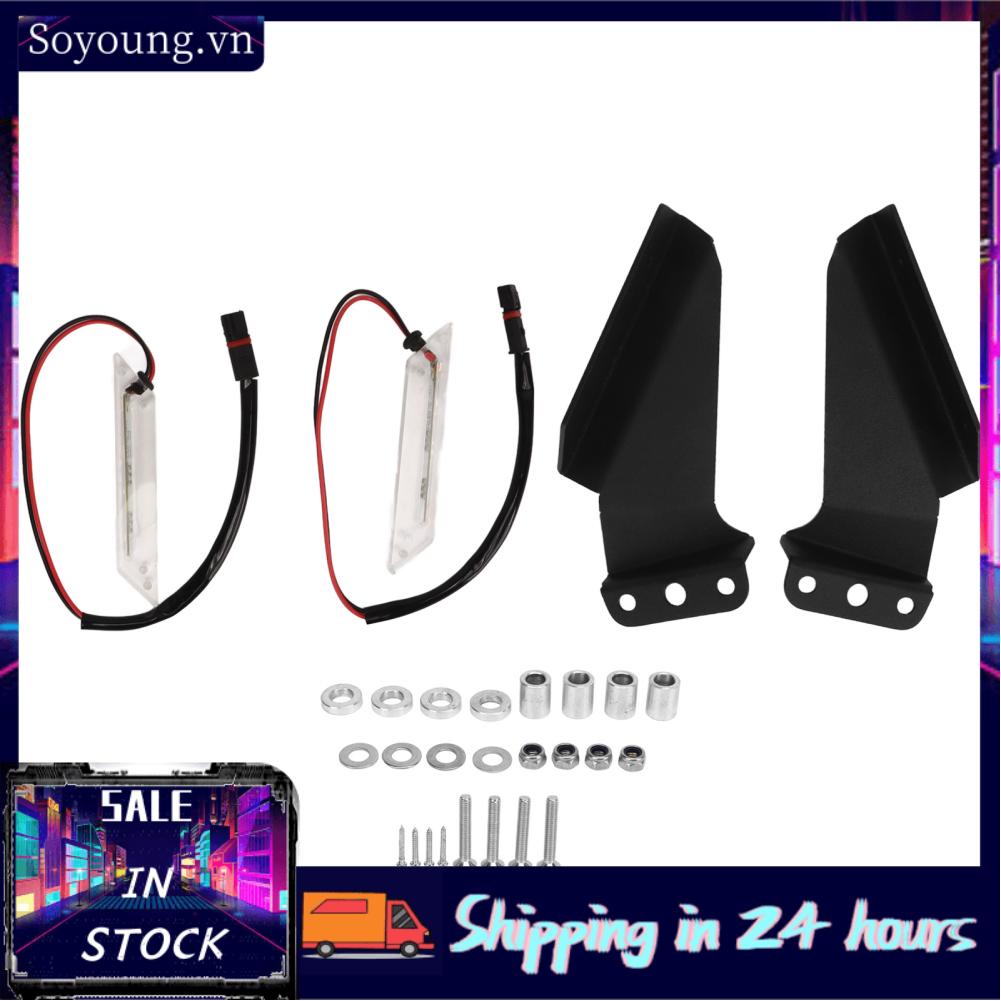 Soyoung Front Turn Signal Light  Easy Install 12V 1.5W Amber Transparent Lens Invisible Wing Indicator for S1000RR