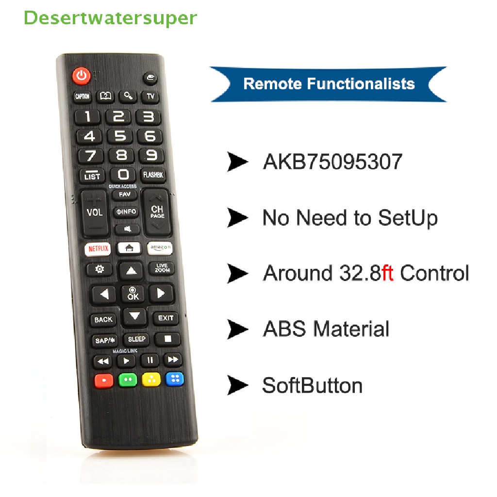 Điều Khiển Từ Xa Thông Minh 433MHz Bằng ABS Thay Thế Chuyên Dụng Cho Tv LG Akbb75095307 Akb74915305 Akb75095308 Akb74915324 Điều Khiển TV LED LCD Chuyên Dụng Chất Lượng Cao