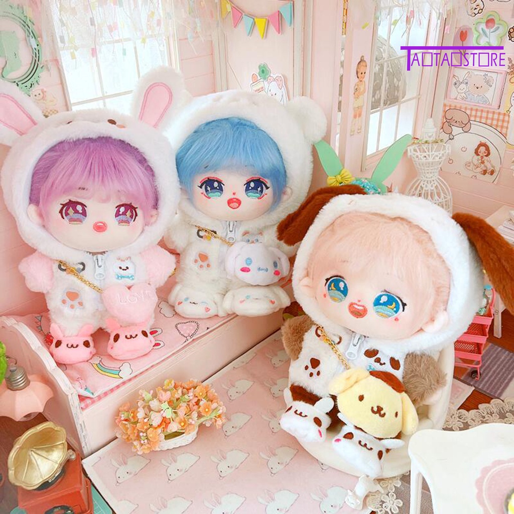 Bộ Búp Bê Gấu Và Thỏ Kèm Giày TTS Đáng Yêu Trang Trí Nhà Cửa