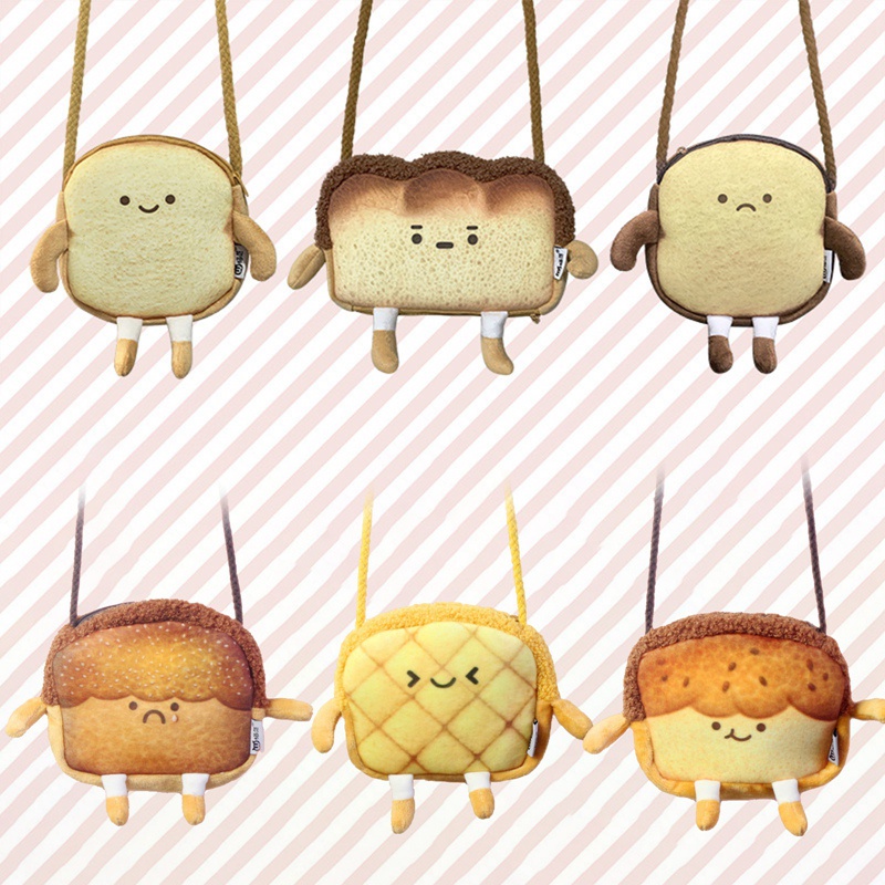 Túi Đeo Chéo Vai Hình Bánh Mì Nướng Dễ Thương Dành Cho Nữ