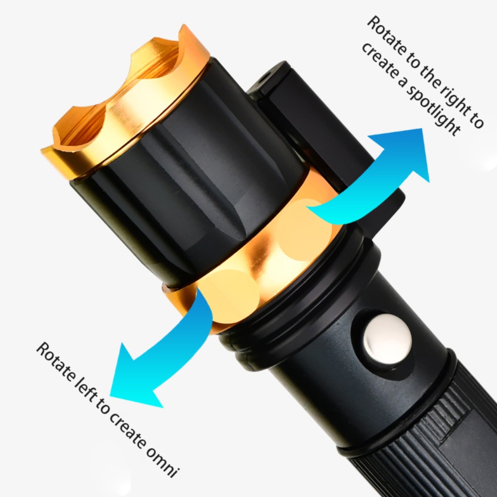 Đèn Pin Mạnh Đèn Pin Sạc Đèn Pin Laser Thu Phóng Siêu Sáng Có Thể Sạc Lại Usb Đèn Led Chiếu Sáng Ngoài Trời La Bàn Mini Đèn Pin Nhỏ