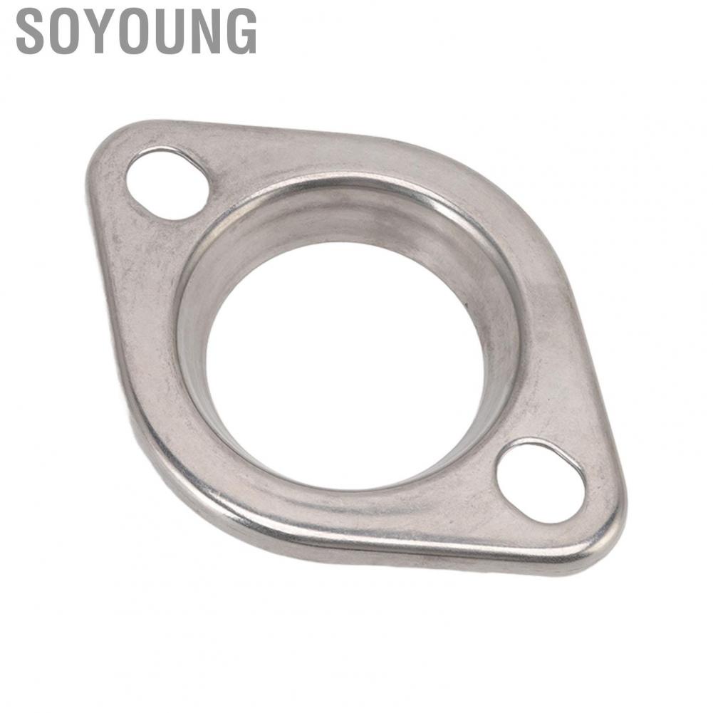 Soyoung 2.5in Manifold Collector Flange  Durable Stainless Steel 2 Bolt Exhaust Downpipe for Car