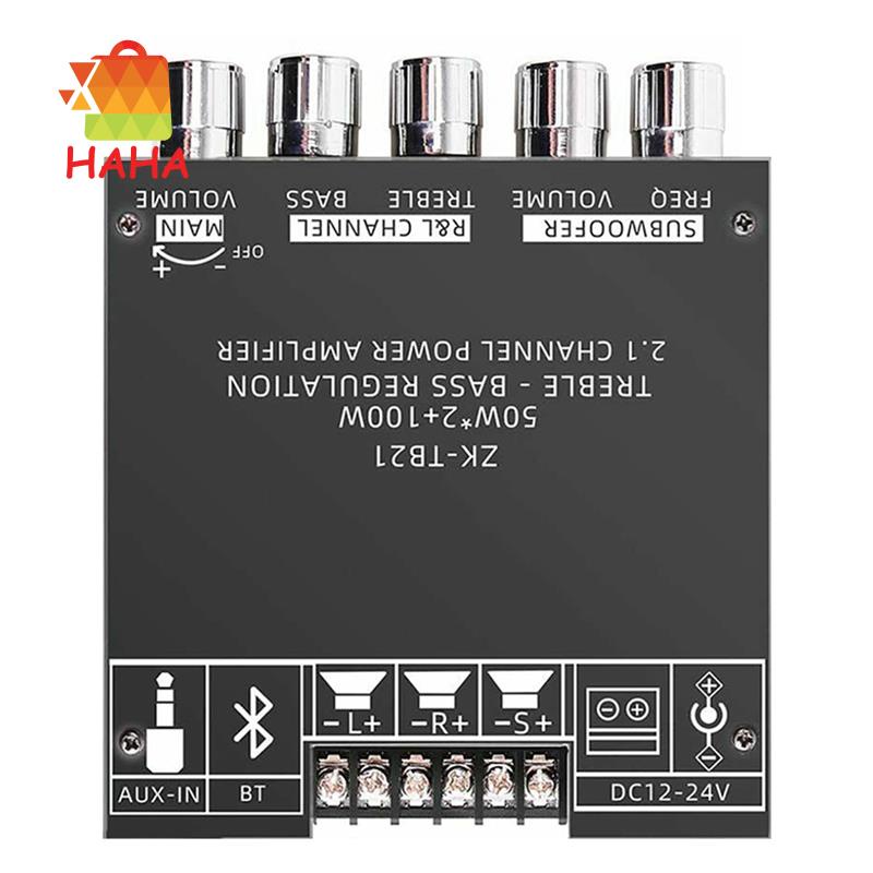 Bảng Mạch Khuếch Đại Âm Thanh ZK-TB21 Bluetooth 5.0 50WX2 + 100W 2.1 Chuyên Dụng