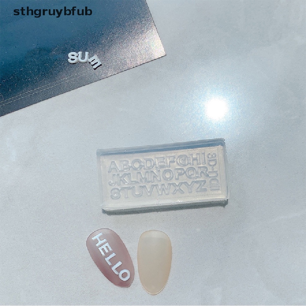 1 Khuôn Silicon Tạo Hình Chữ Cái 3D Trang Trí Móng Tay DIY