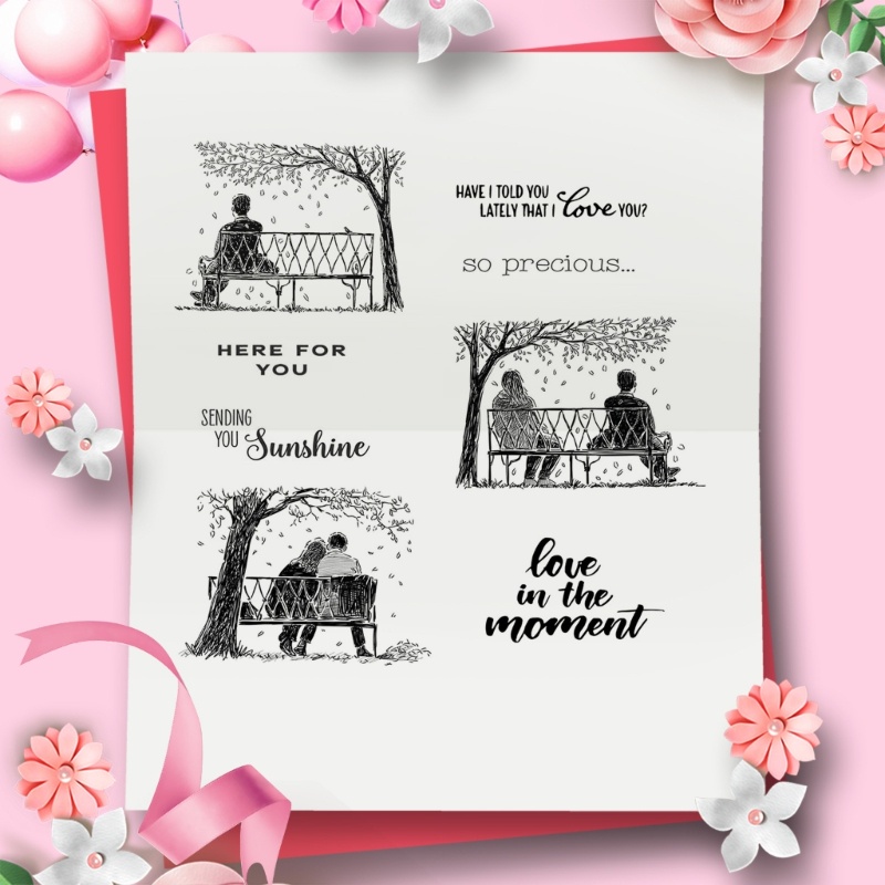 Con Dấu Silicone Trong Suốt Hình Cặp Đôi Dùng Trang Trí Thiệp / Scrapbook