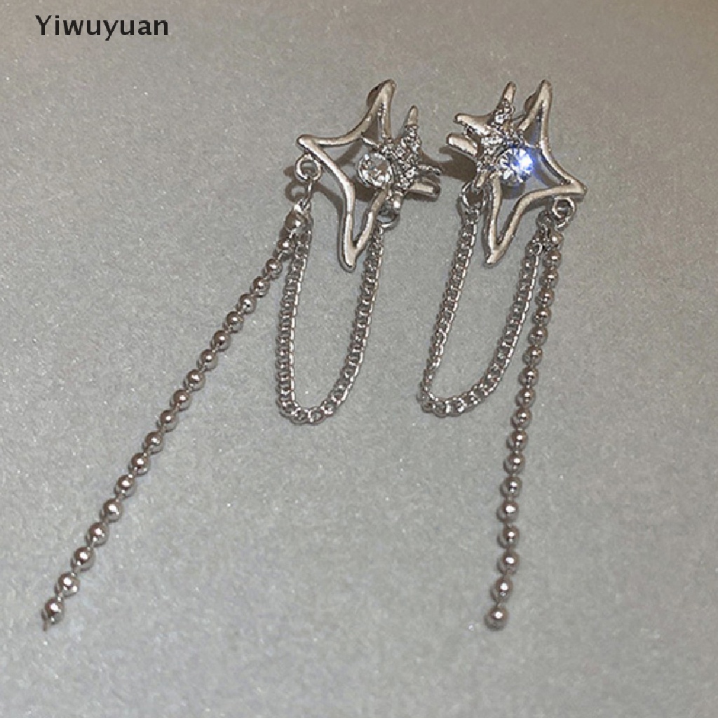 1 Cặp Bông Tai Tua Rua Đính Đá Thời Trang