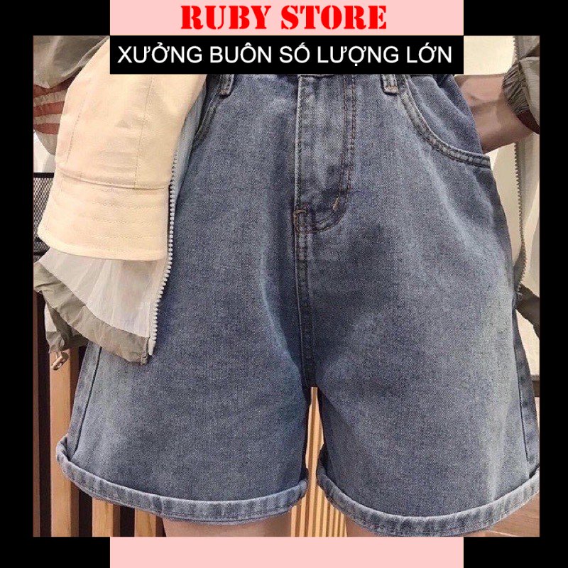 [Rẻ Vô Địch] FS50K_Quần Short Jeans Nữ Cao Cấp (2 Nút Cài Bên) OHS058