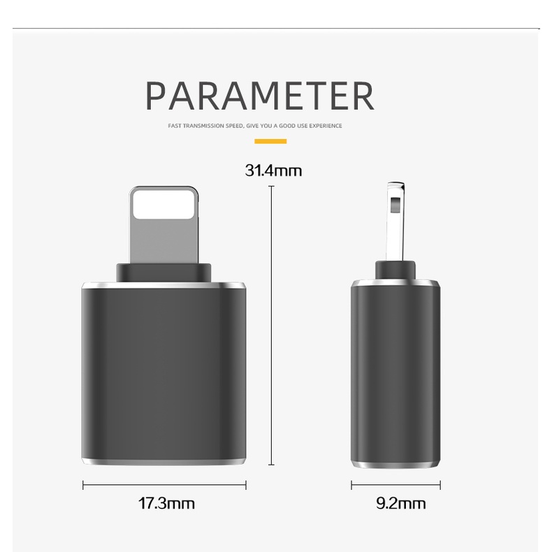 Đầu Chuyển Đổi OTG USB 3.0 Mạ Điện Chuyên Dụng Cho iphone 7 8 X XR XSMAX 11 12 13 14 PLUS PRO PROMAX