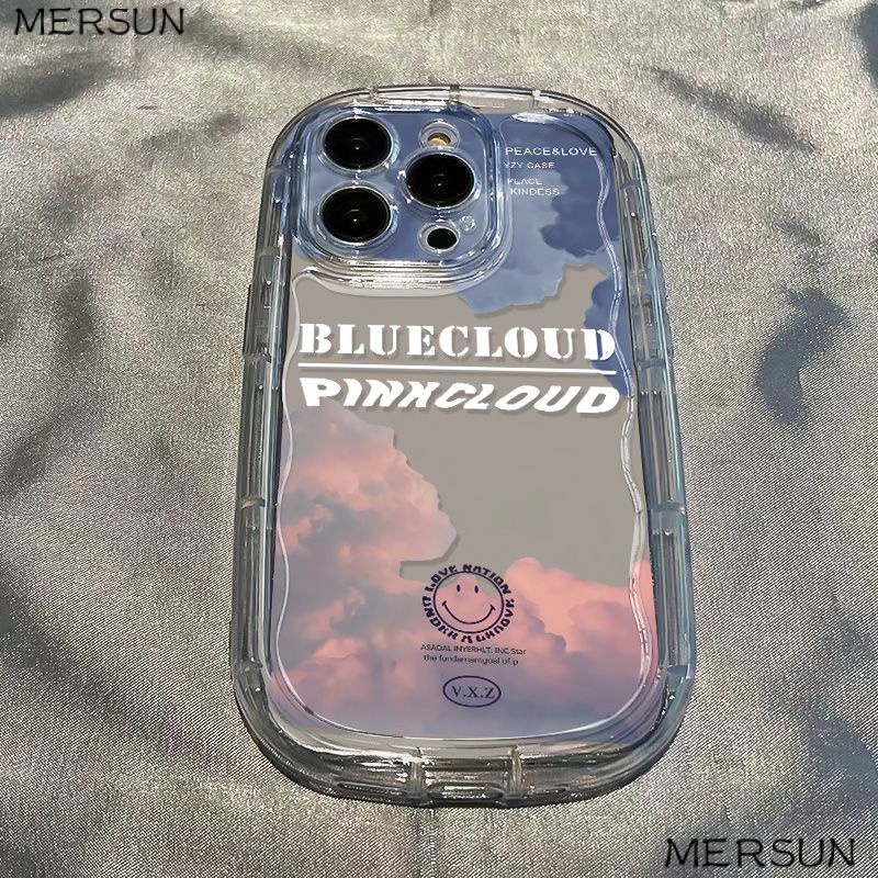 ✅Ốp Điện Thoại Mềm Trong Suốt Chống Sốc In Chữ Tiếng Anh / Đám Mây Cho Iphone 13 Xr12Xs8P 117iPhone14promax / PLGC