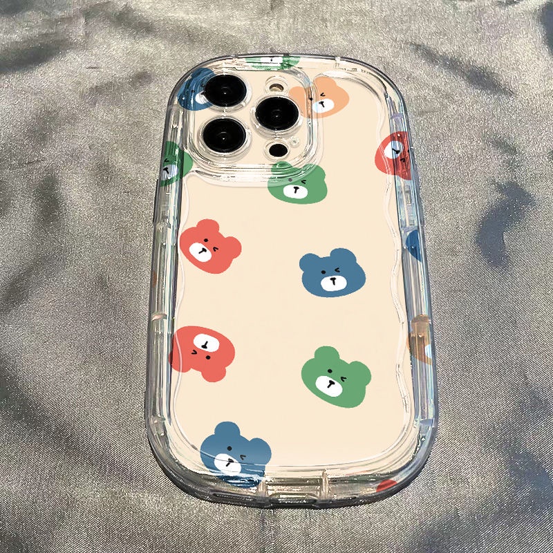 ✅Ốp Điện Thoại Mềm Trong Suốt Chống Sốc In Hình Đầu Gấu Cho Iphone Xr13Promax 14 8p / 11 / 712 xs ULDU