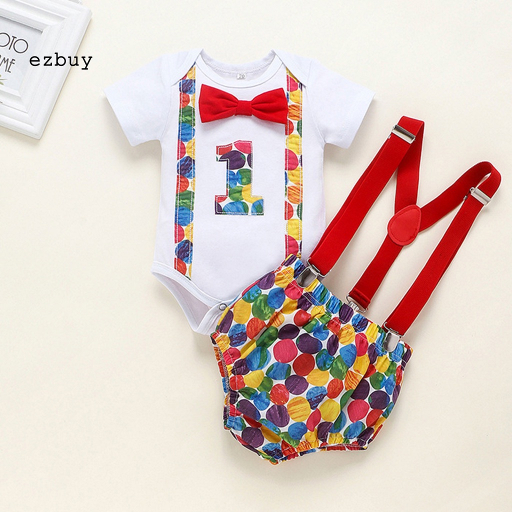 Bộ Áo Liền Quần Tay Ngắn Thoáng Khí In Họa Tiết Hoạt Hình Dễ Thương Thời Trang Cho Bé