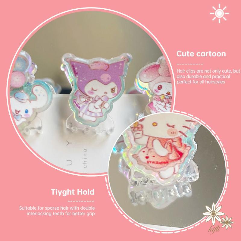 Kẹp Tóc Hello Kitty/ Cún Con/ Melody Bằng Acrylic Đáng Yêu Cho Nữ Sinh