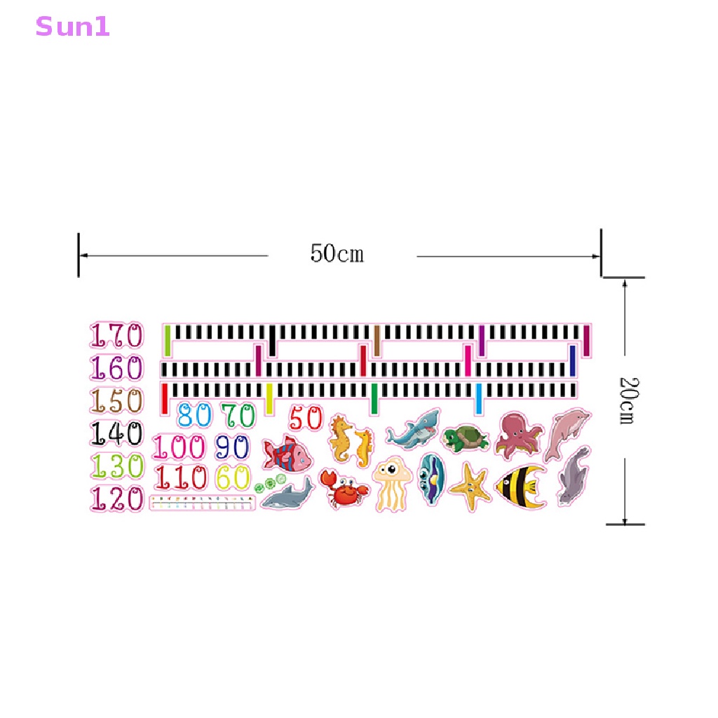 Sun1 > Đề Can Đo Chiều Cao Hình Động Vật Dưới Biển / Trái Tim Kích Thích Sự Tăng Trưởng Của Bé