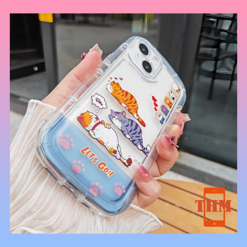 Ốp lưng iphone Túi khí xà phòng mèo dễ thương, vỏ mềm chống rơi trong suốt Cho Iphone 6 / 6S / 6splus / se / 7 / 7plus / 8 / 8plus / X / xsmax / 11 / 12 / 13 / 14 / Plus / Pro / Pro Max-411