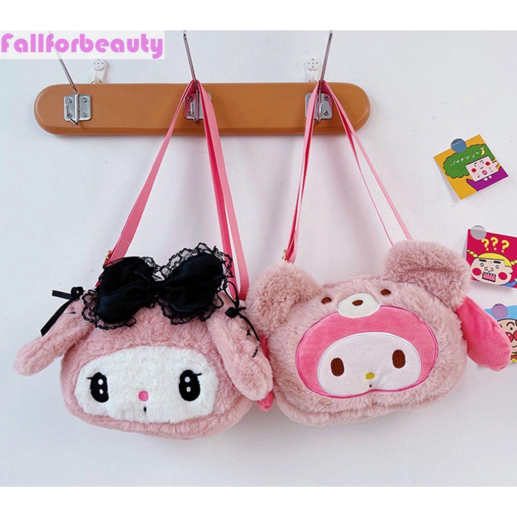 Fallforbeauty Túi Đeo Chéo Hình Kuromi Cinnamoroll Nhồi Bông Đáng Yêu Phong Cách Nhật Bản