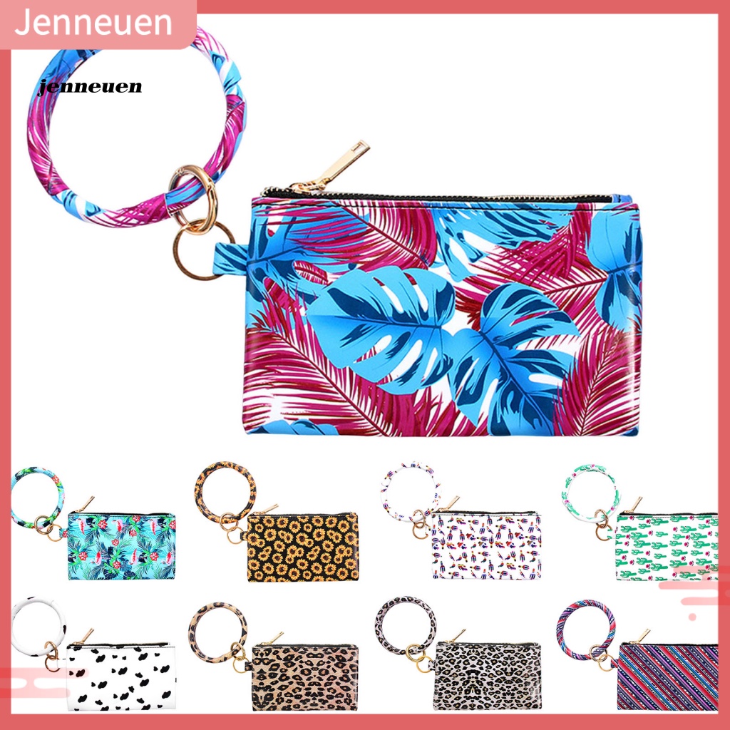 Jen Ví Cầm Tay Sức Chứa Lớn In Họa Tiết Thời Trang Chống Thấm Nước Mượt Mà Có Dây Khóa Kéo Và Tay Cầm