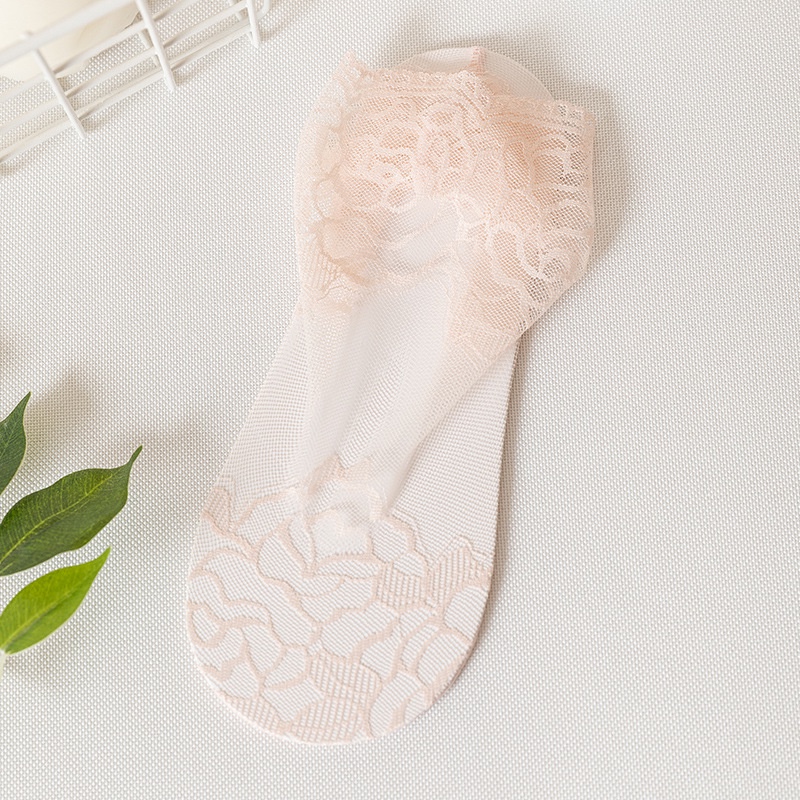 Set 3 Đôi Vớ Ren Chống Trượt Thời Trang Dành Cho Nữ