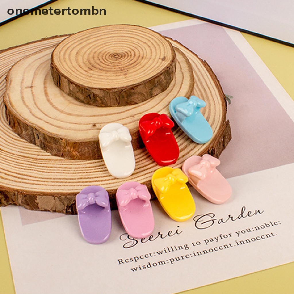 Set 10 Chiếc Dép Đi Trong Nhà Búp Bê Đính Nơ Xinh Xắn
