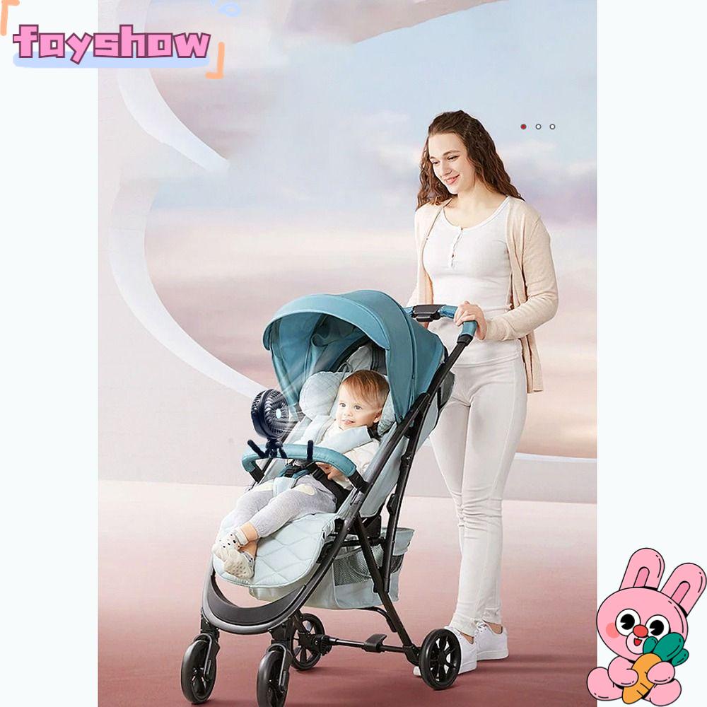 Quạt Mini Cầm Tay 3 Tốc Độ Tích Hợp Đèn LED Hình Bạch Tuộc Gắn Xe Đẩy Em Bé