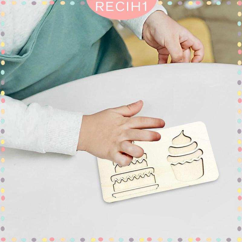 [Recih] Khay Cảm Biến Montessori Bằng Gỗ Hoạt Động Kỹ Năng Động Cơ Đồ Chơi Giáo Dục Cho Trẻ Em