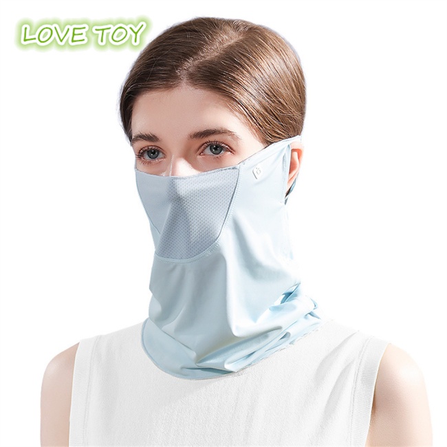 Nkodok Khăn Choàng Lụa Lạnh Chống Nắng Chống Tia UV Bảo Vệ Khuôn Mặt Cho Nữ Khi Lái