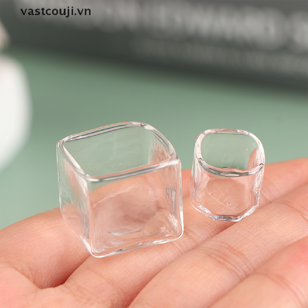 Mô Hình Nhà Búp Bê VASTJI Mini Mặt Kính Hình Vuông Bằng Thủy Tinh Sáng Tạo Dùng Trang Trí