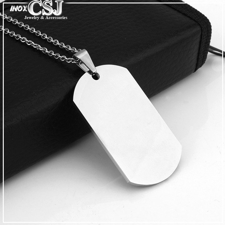 Dây chuyền inox mặt hình thẻ bài dogtag quân đội khắc theo yêu cầu - không đen, không gỉ, chuẩn thời trang 69