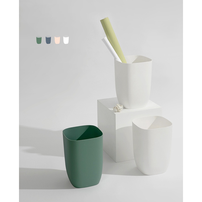 Thùng Đựng Rác Nhỏ Bằng Nhựa Màu Hồng Hiện Đại Cho Nhà Tắm / Phòng Khách / Phòng Ngủ