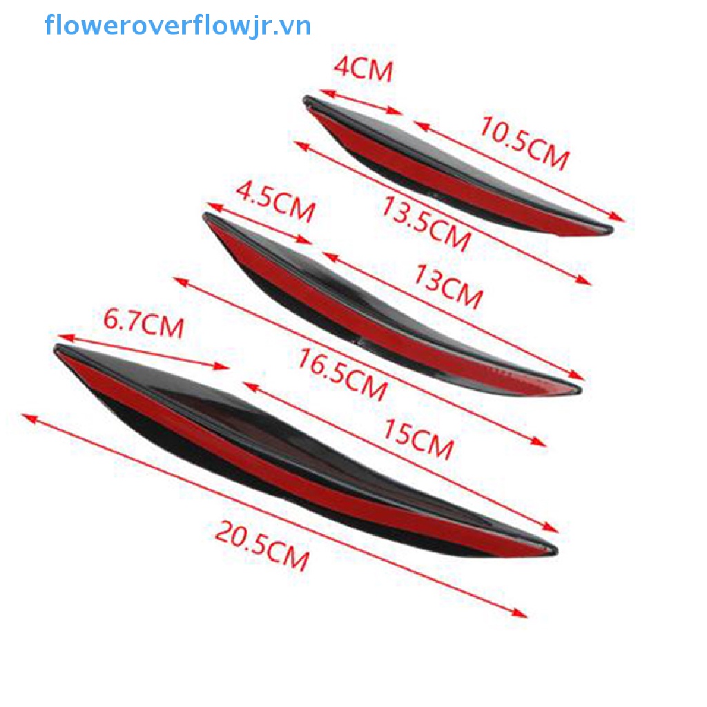 6 Thanh Cản Trước Màu Đen Bóng Cho Xe Hơi