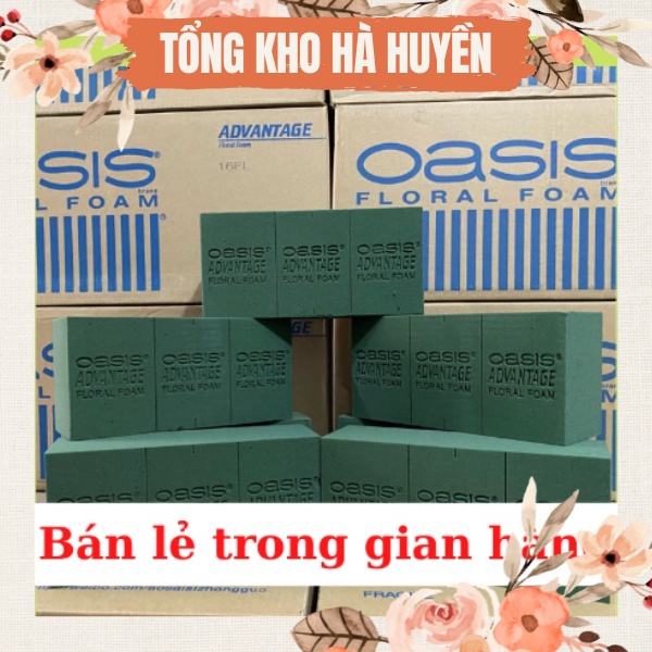 Xốp xanh cắm hoa tươi, hoa sáp ⚡ SỈ THÙNG 20 VIÊN ⚡ Xốp xanh cắm hoa - mút xốp Oasis Advantage loại 1