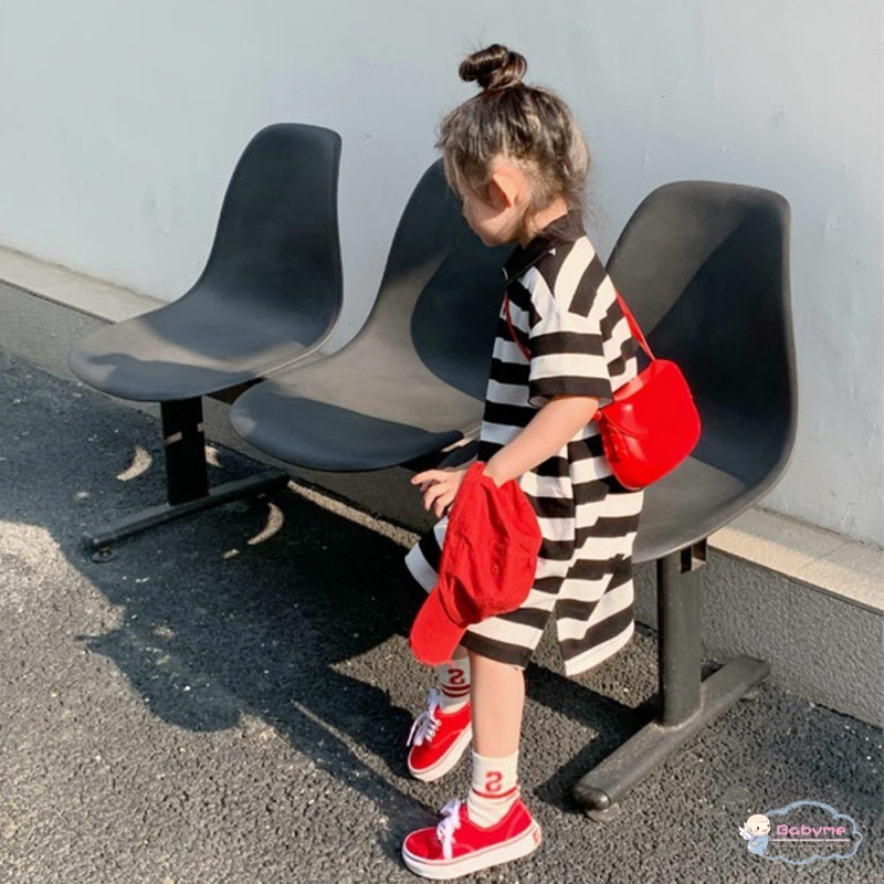 Đầm Công Chúa Họa Tiết Kẻ Sọc Phong Cách Hàn Quốc Xinh Xắn Thời Trang Cho Bé Gái