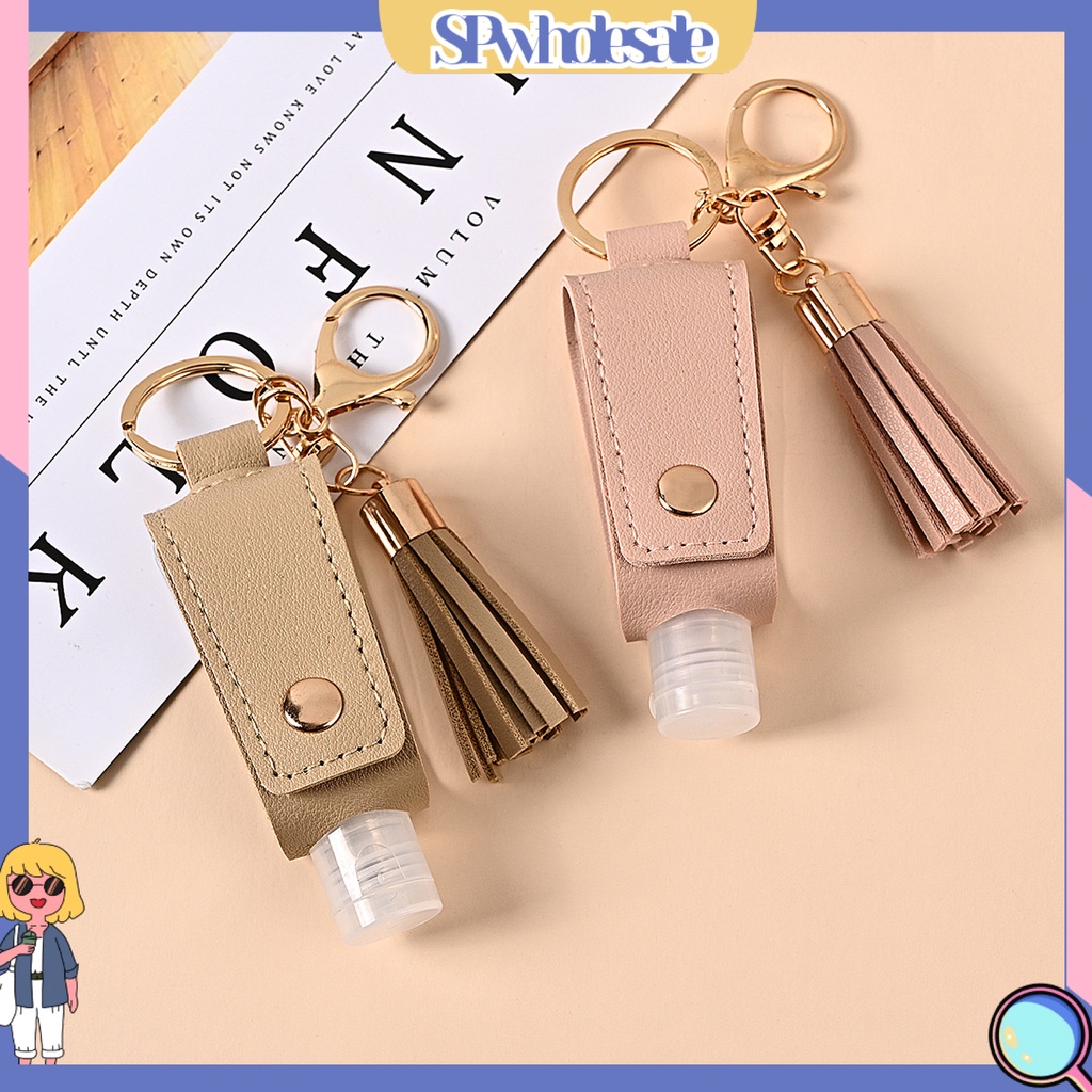 <SPwholesale> Móc Khóa Chai Nước Rửa Tay Rỗng Cỡ Nhỏ Bằng Thép Không Gỉ Có Thể Tái Sử Dụng